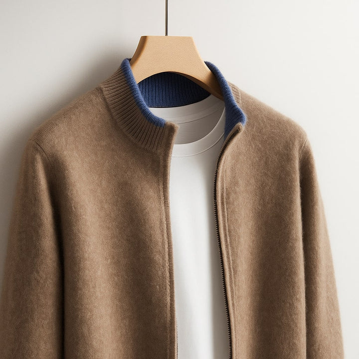 HARVEY™|ELEGANT WOOL ZIP JACKET