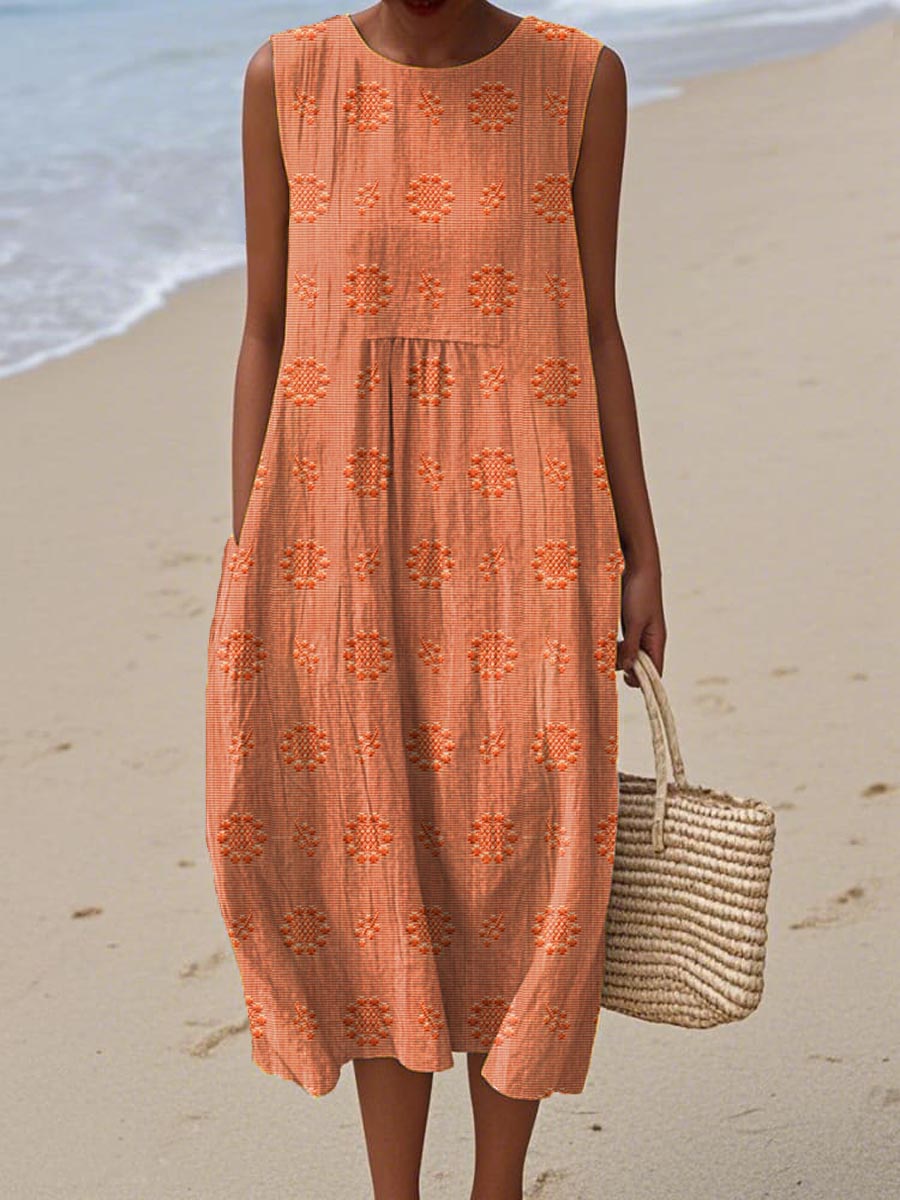 YSABEL™|SLEEVELESS MIDI DRESS