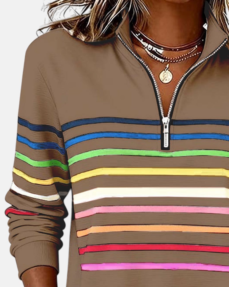 LUNARA™|COLOR ZIP SWEATSHIRT