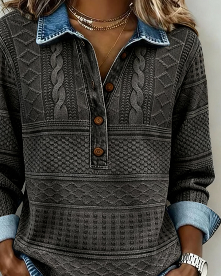 MILES™|TRENDY COLLARED SWEATSHIRT