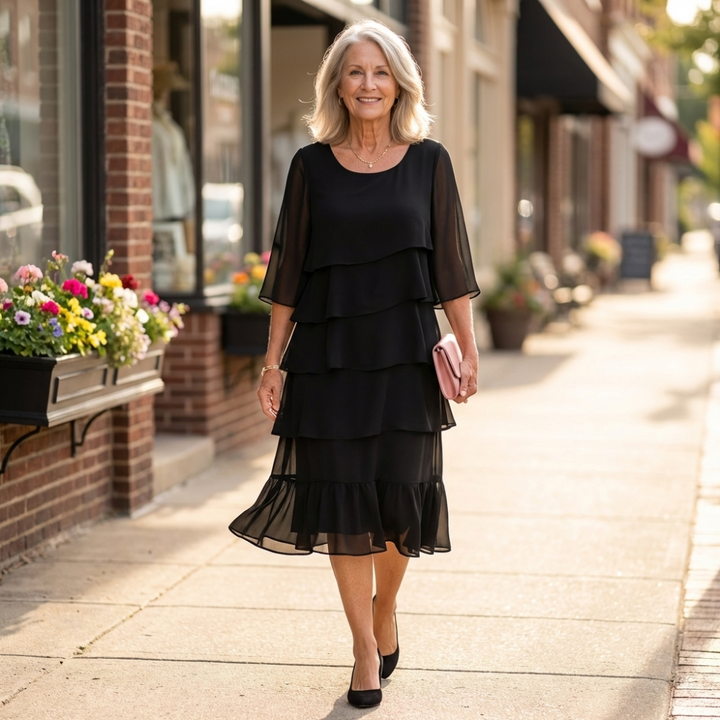 HEIDE™|RUFFLE ELEGANCE DRESS