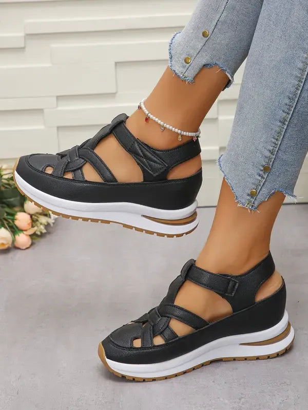 ODETTE™|VELCRO COMFORTABLE WEDGE SANDALS