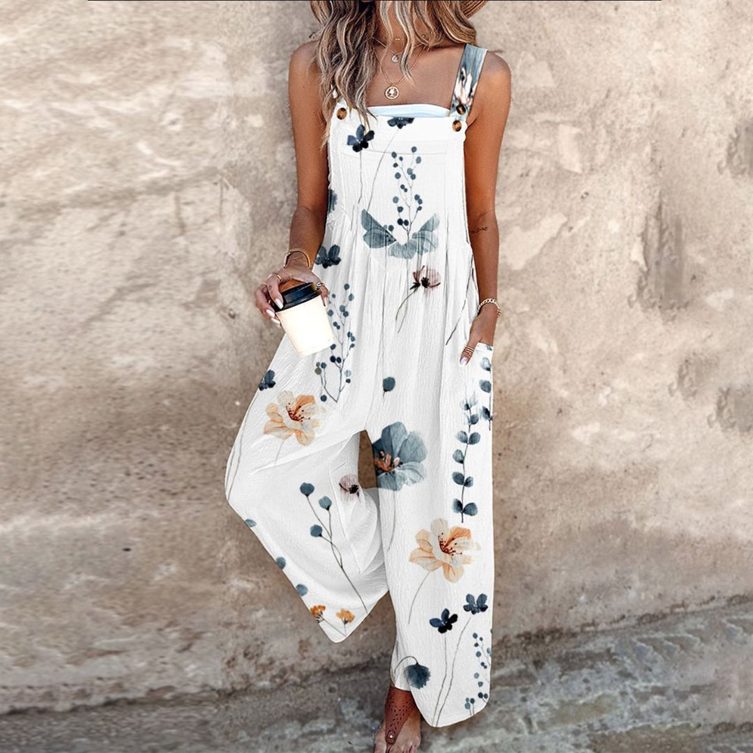 NORA™|FLORAL PRINTED DUNGAREES