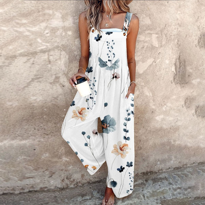 NORA™|FLORAL PRINTED DUNGAREES