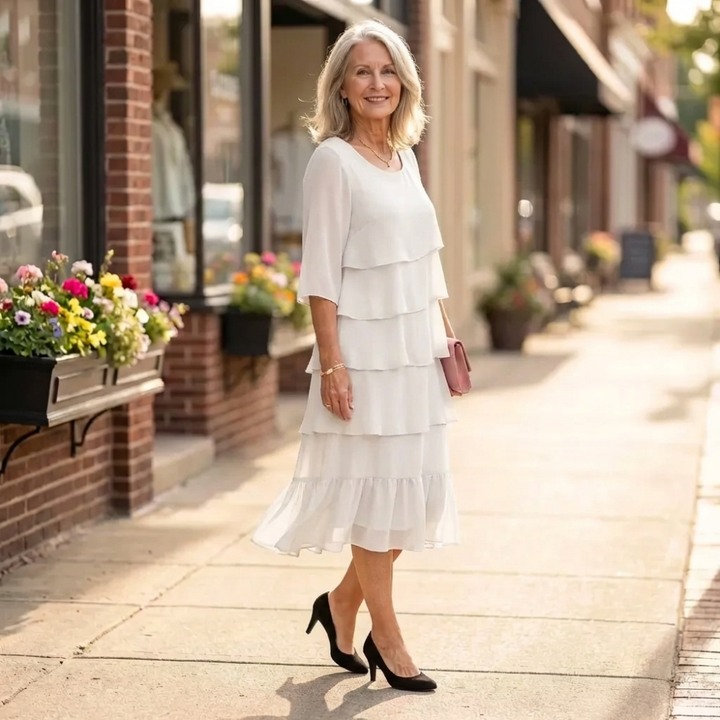 HEIDE™|RUFFLE ELEGANCE DRESS