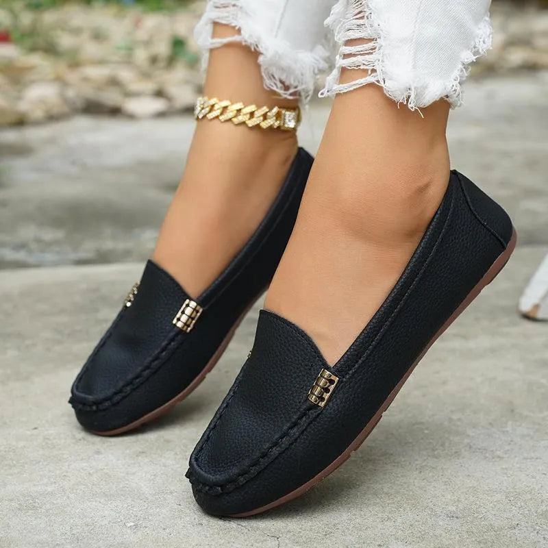 JULIETTE™|CHAIN FLAT MOCCASINS