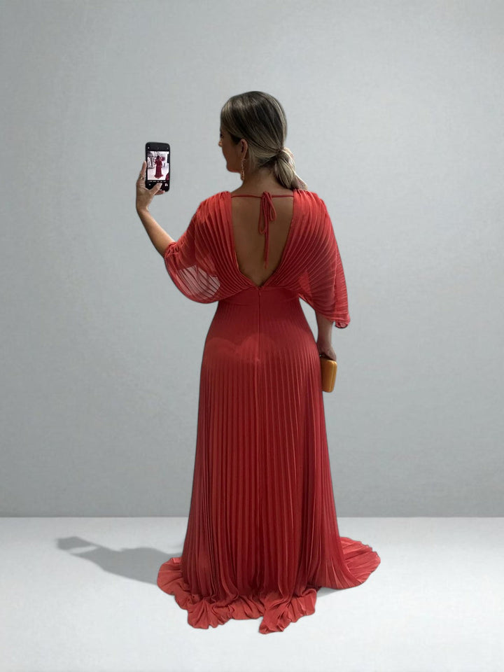 AMARA™|PLEATED MAXI DRESS