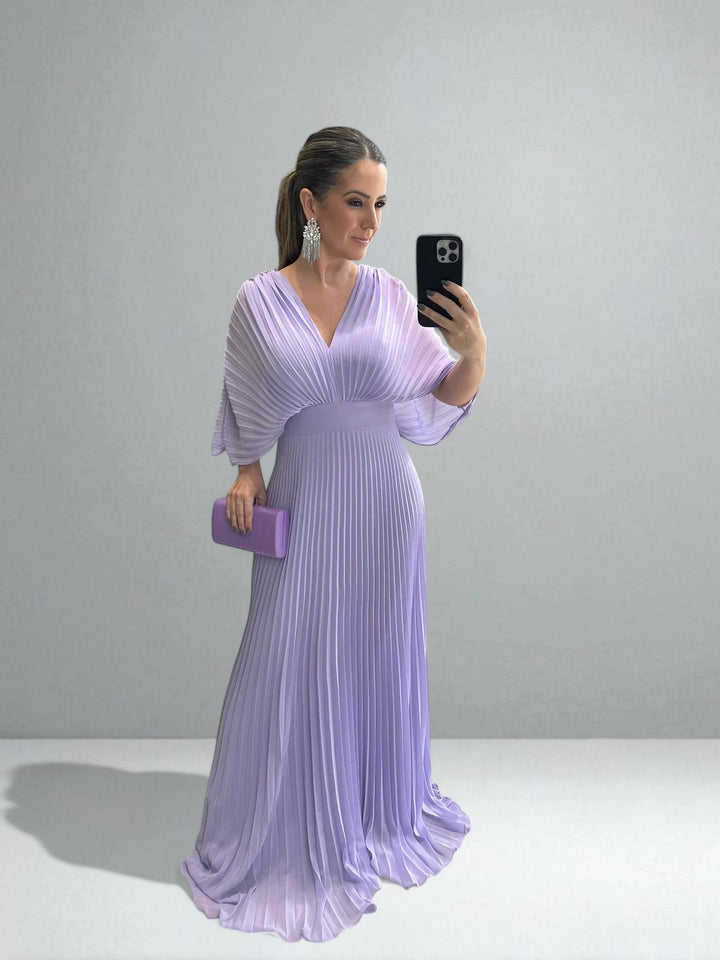 AMARA™|PLEATED MAXI DRESS