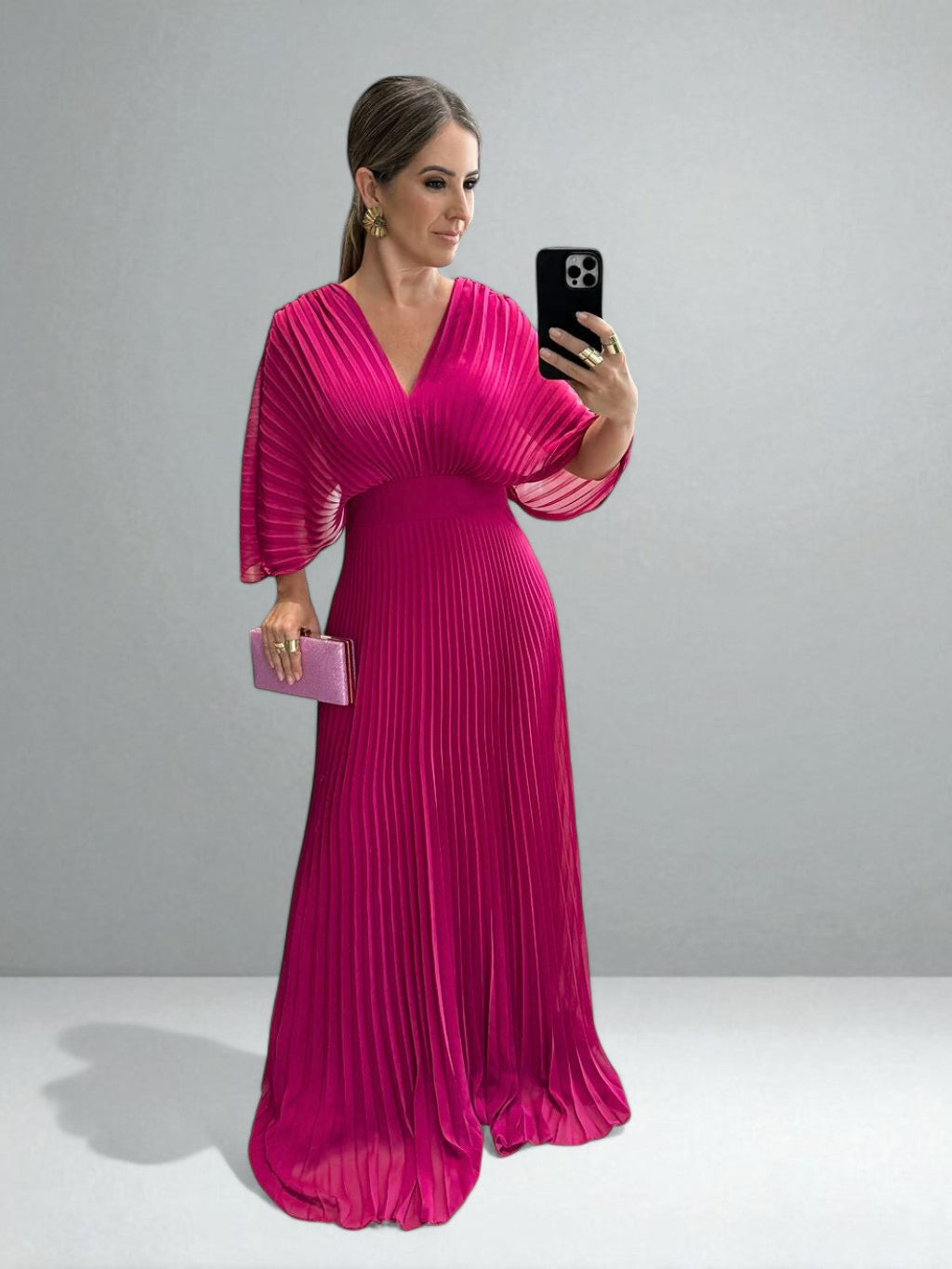 AMARA™|PLEATED MAXI DRESS