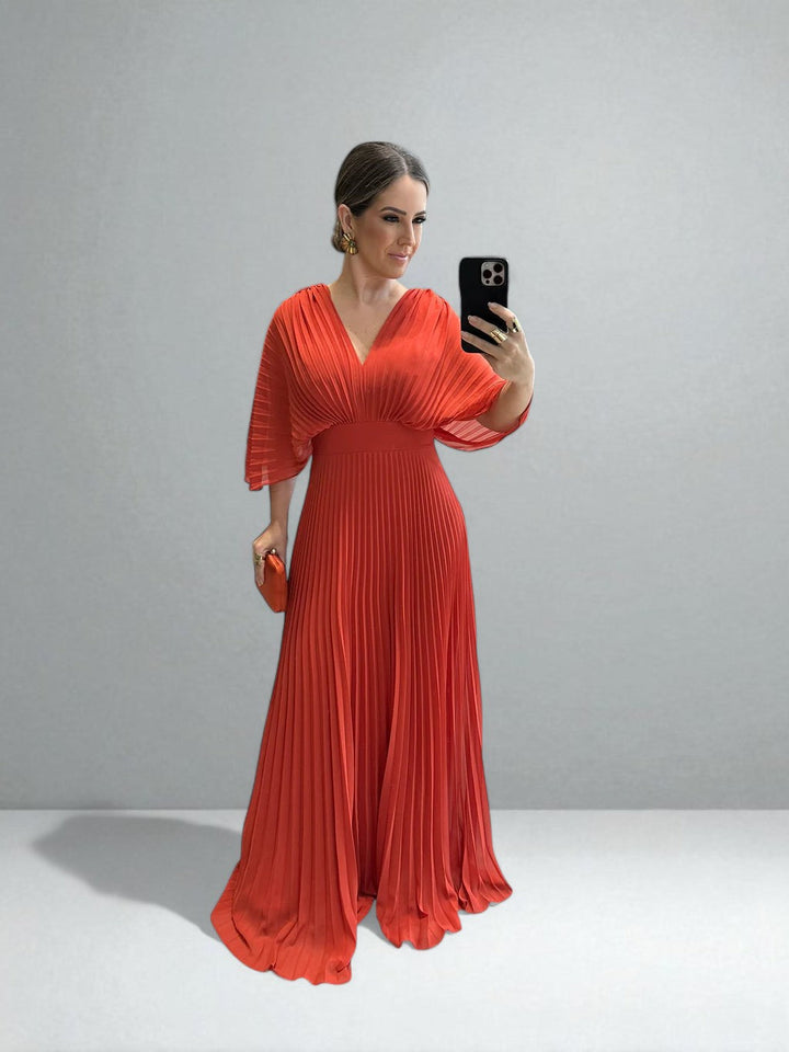AMARA™|PLEATED MAXI DRESS