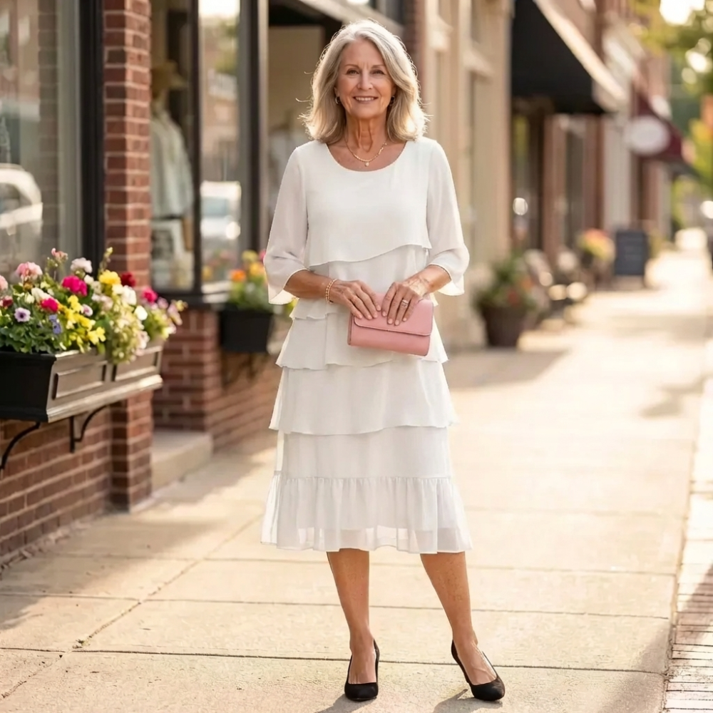 HEIDE™|RUFFLE ELEGANCE DRESS