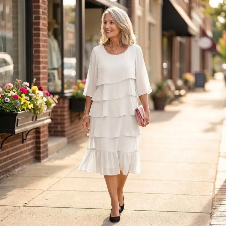 HEIDE™|RUFFLE ELEGANCE DRESS