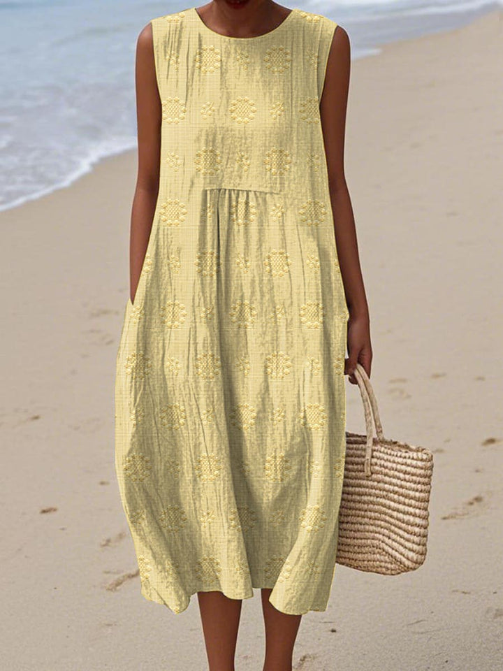 YSABEL™|SLEEVELESS MIDI DRESS