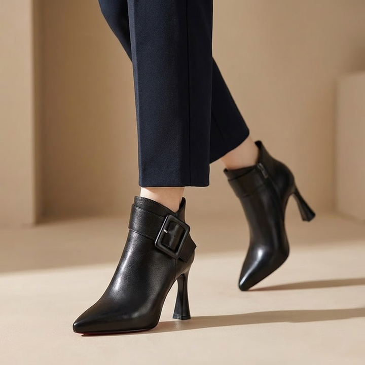MADISON™|BUCKLE ANKLE BOOTS