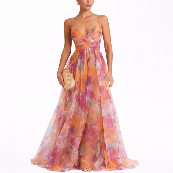 GISELLE™ | ENCHANTING MAXI DRESS WITH FLORAL PRINT