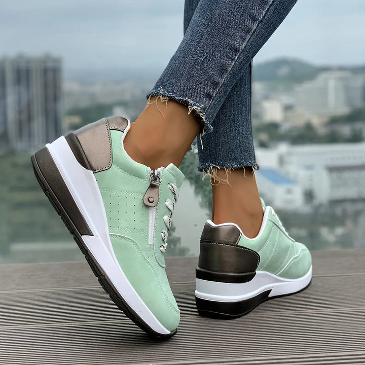 BELLA™|THICK SOLE SIDE ZIPPER SNEAKERS
