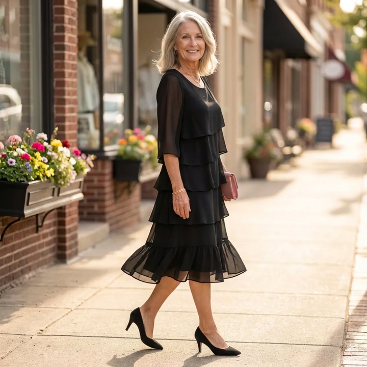 HEIDE™|RUFFLE ELEGANCE DRESS