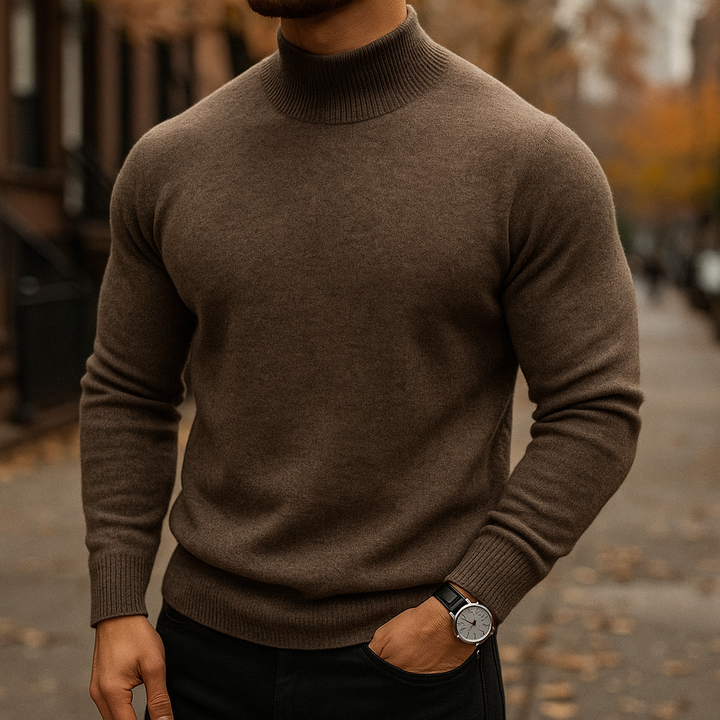 CALDER™|HALF NECK SWEATER