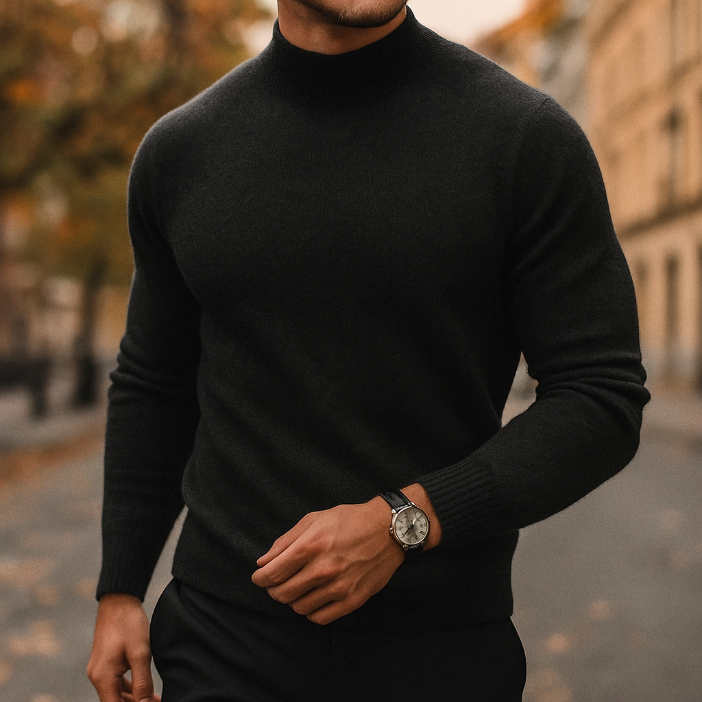 CALDER™|HALF NECK SWEATER