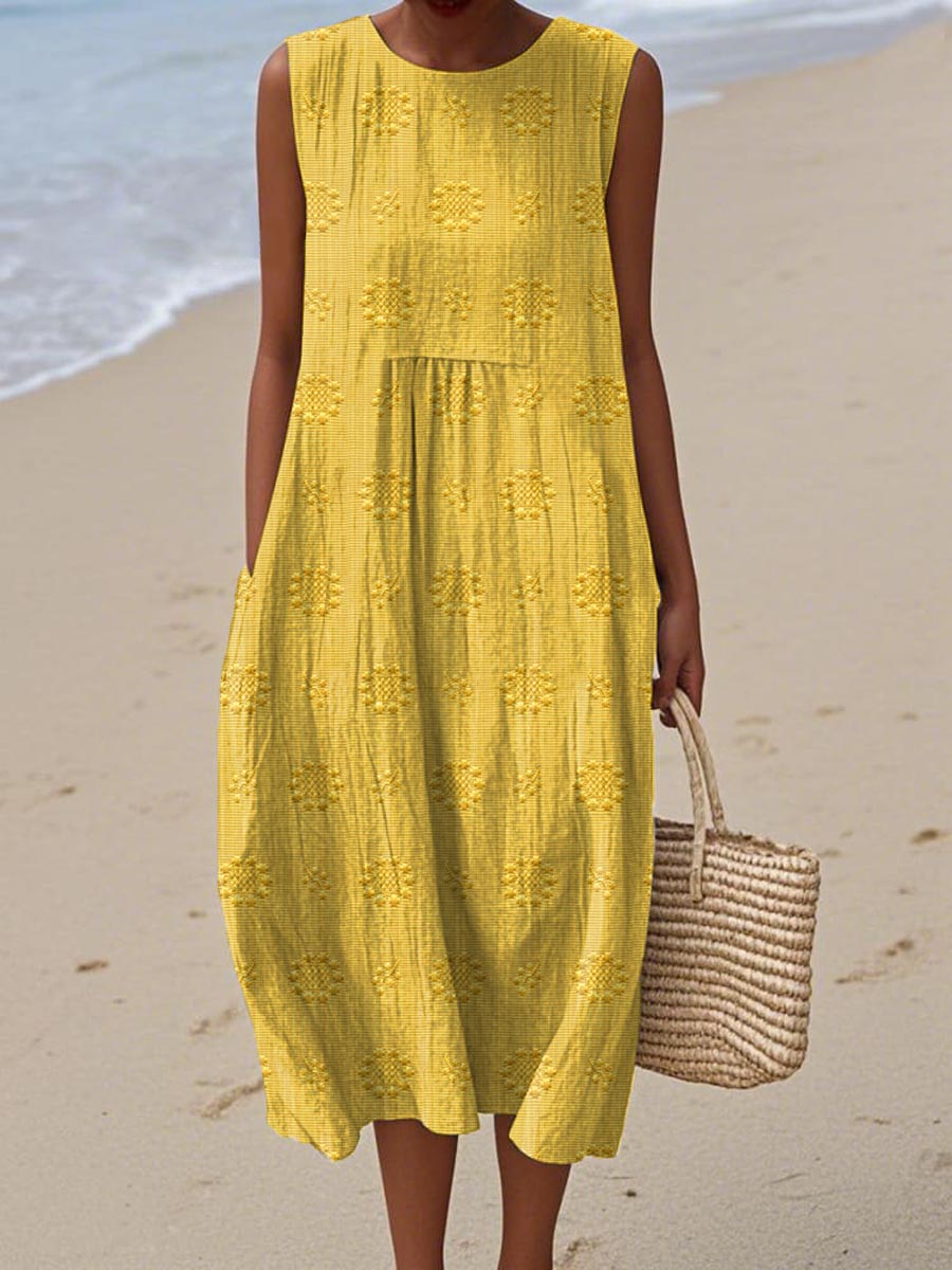 YSABEL™|SLEEVELESS MIDI DRESS