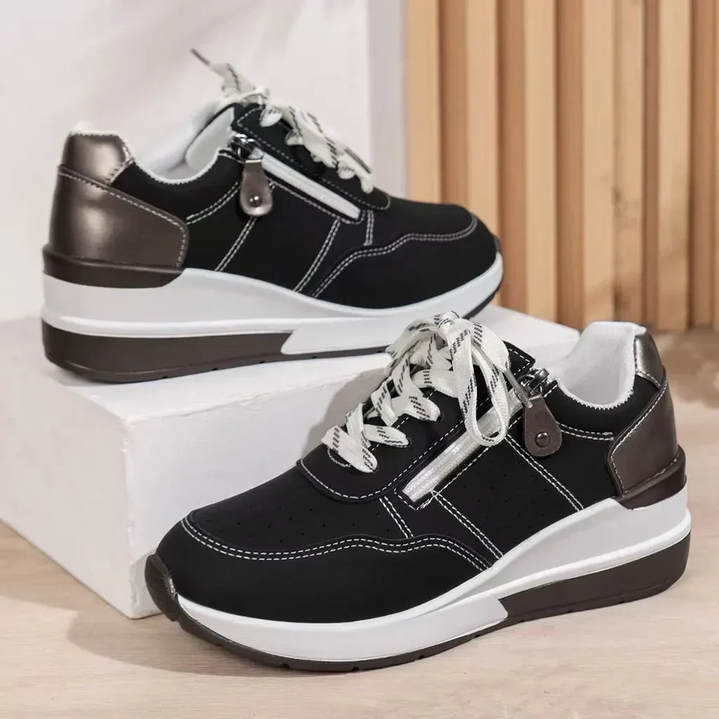 BELLA™|THICK SOLE SIDE ZIPPER SNEAKERS