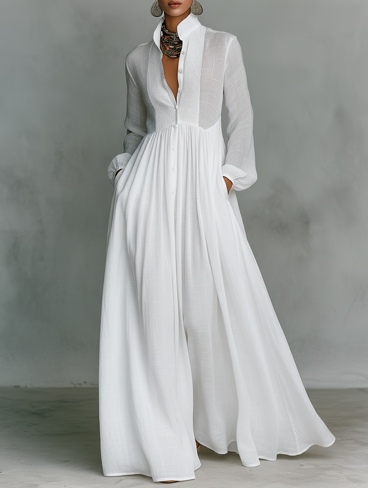ROWENA™|MINIMALIST PATCHWORK MAXI DRESS