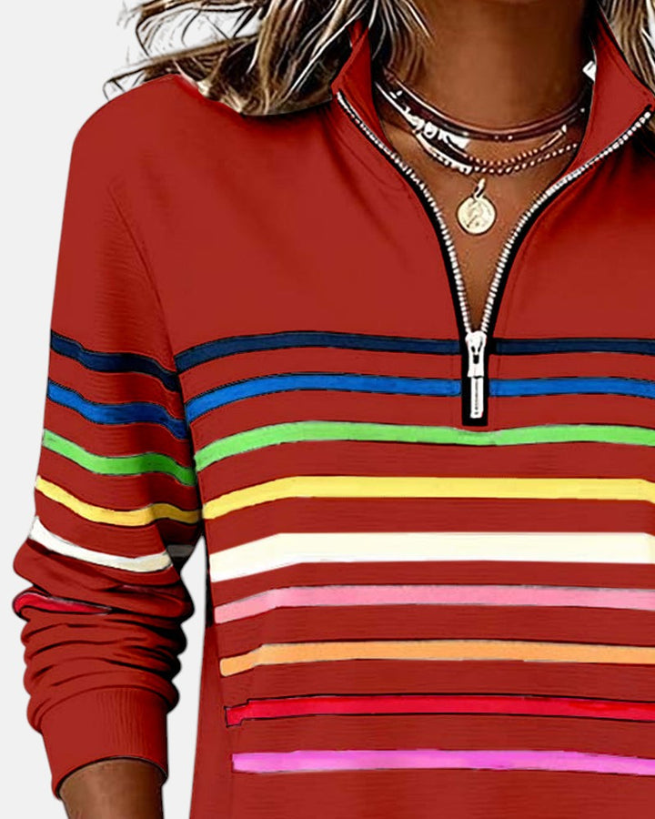 LUNARA™|COLOR ZIP SWEATSHIRT