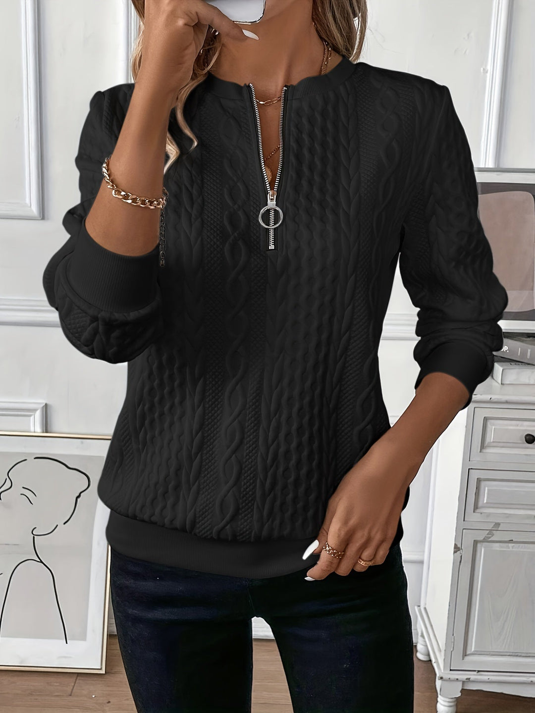 ANGELICA™|ZIP CARDIGAN