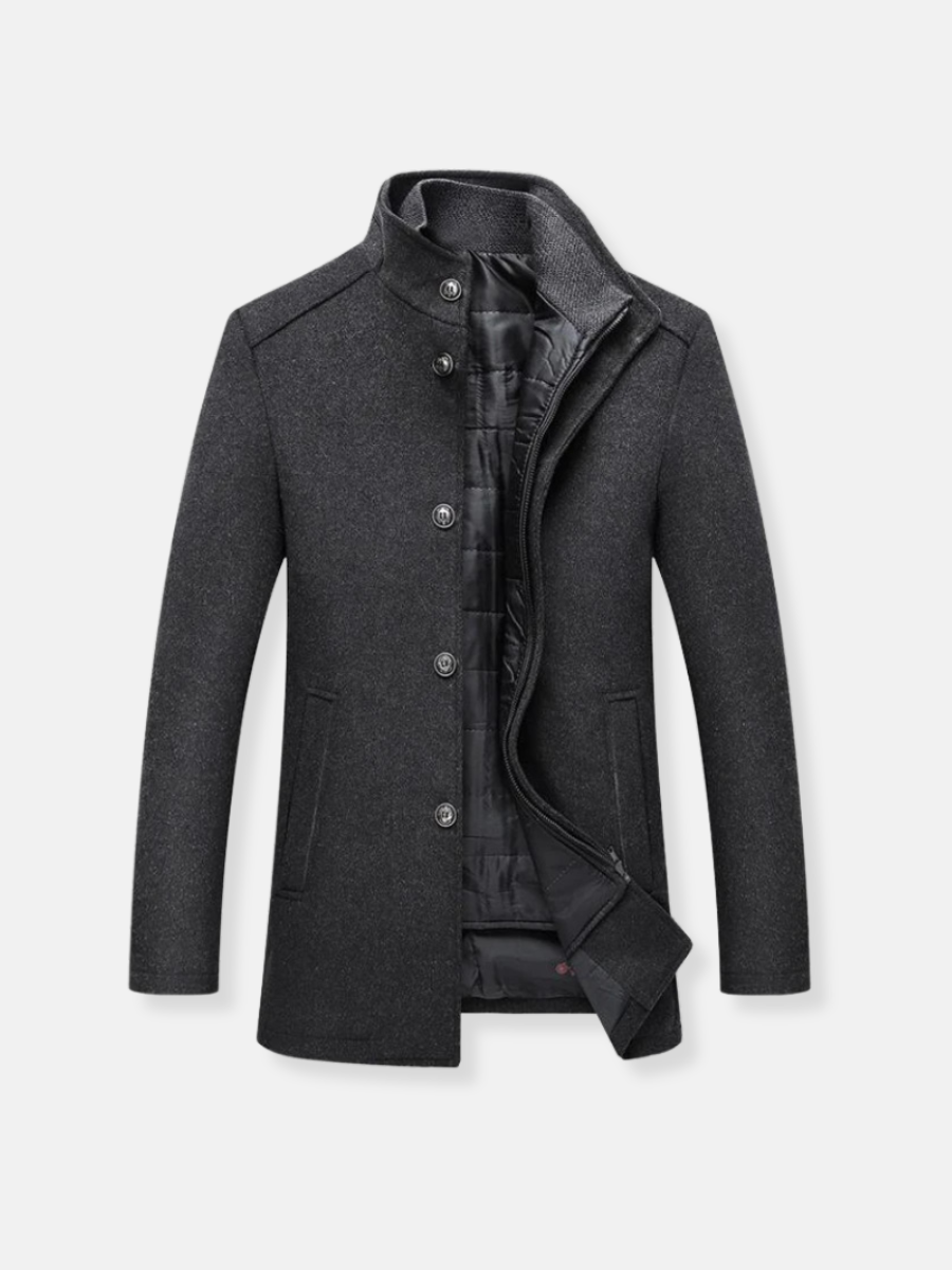 KINGSLEY™|WOOLEN TRENCH COAT FOR MEN