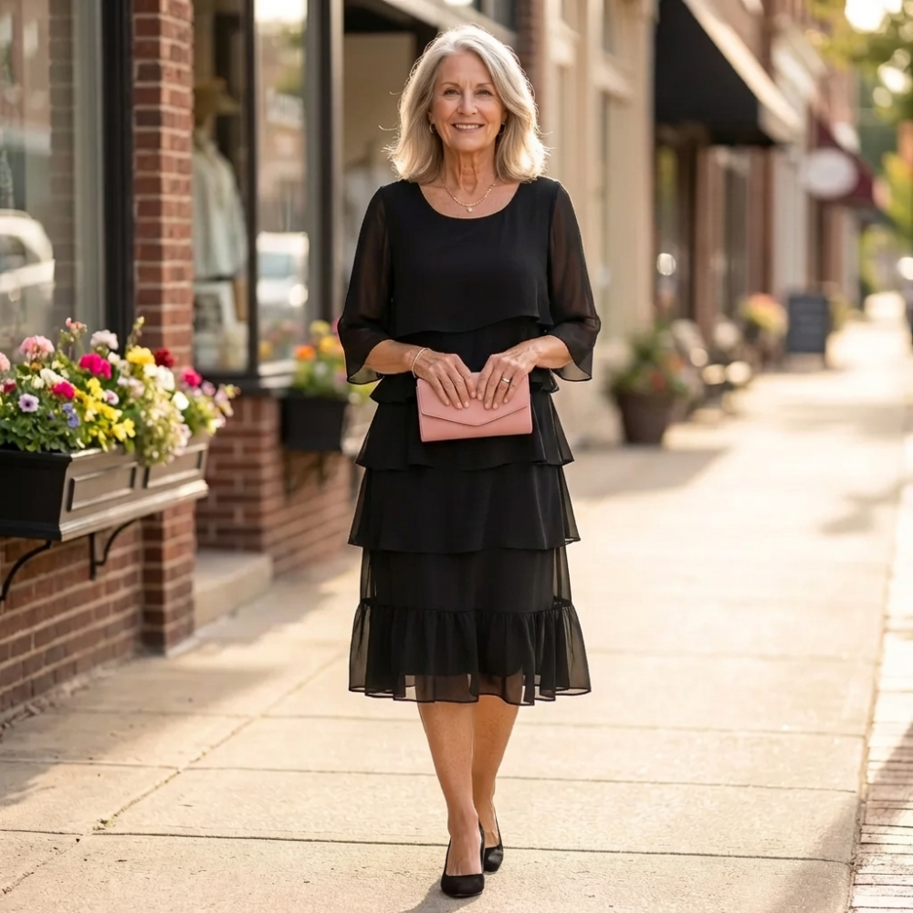 HEIDE™|RUFFLE ELEGANCE DRESS