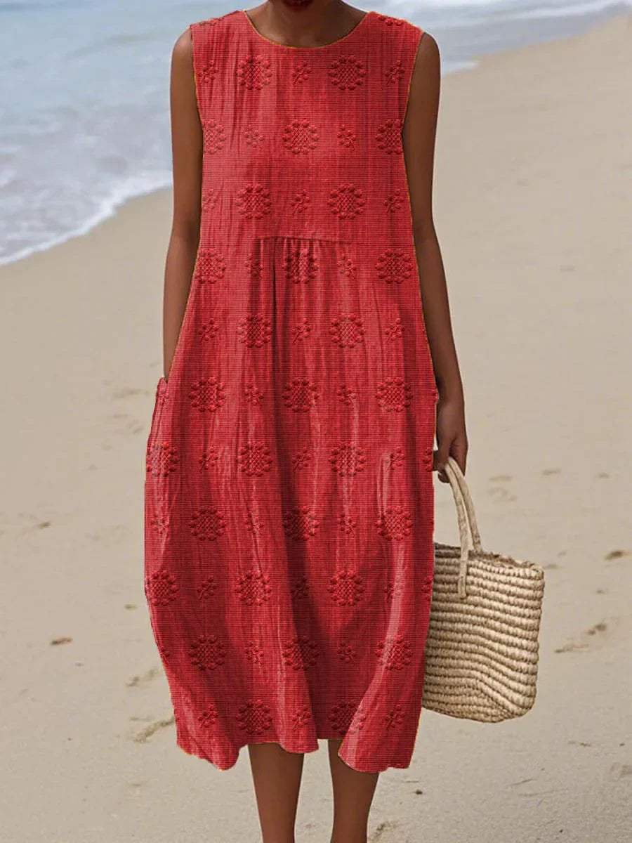 YSABEL™|SLEEVELESS MIDI DRESS