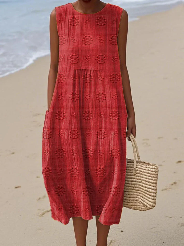 YSABEL™|SLEEVELESS MIDI DRESS
