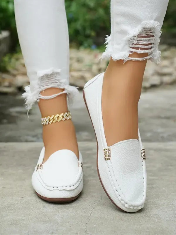 JULIETTE™|CHAIN FLAT MOCCASINS
