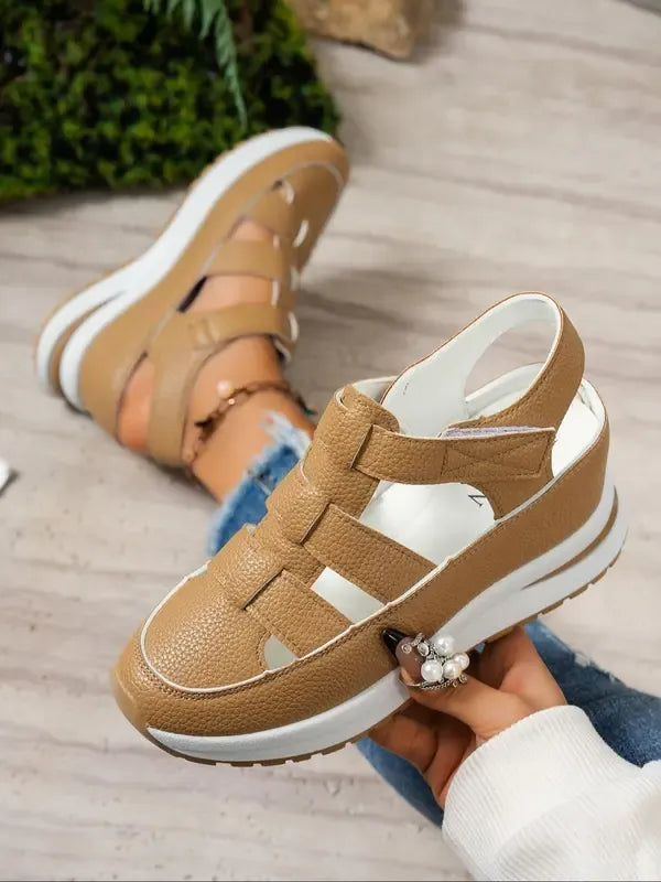ODETTE™|VELCRO COMFORTABLE WEDGE SANDALS