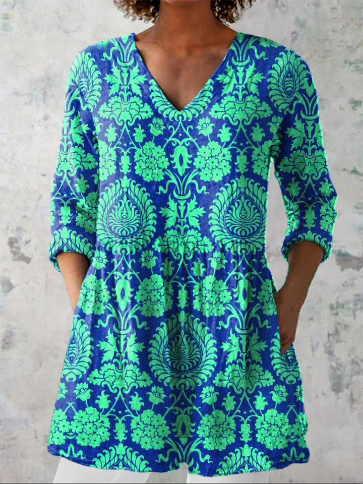 BEATRIX™ | LONG V-NECK BLOUSE