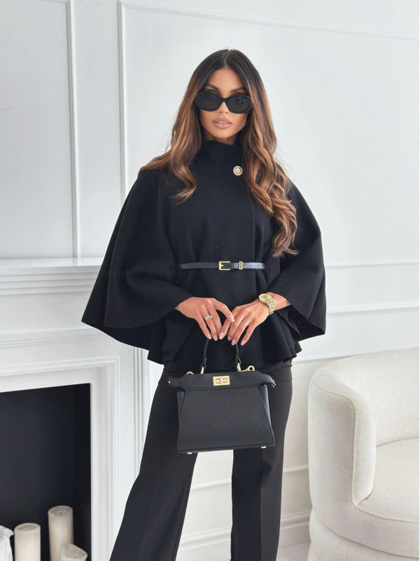 GENEVIEVE™|CHIC BELTED JACKET