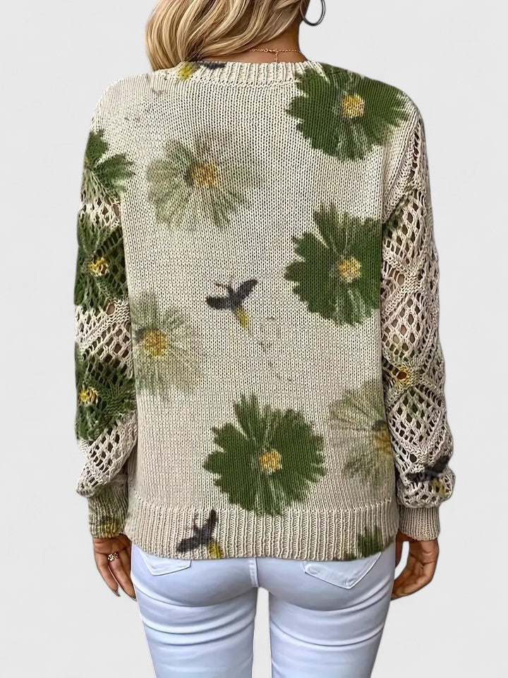 ELISE™|FLORAL SWEATER