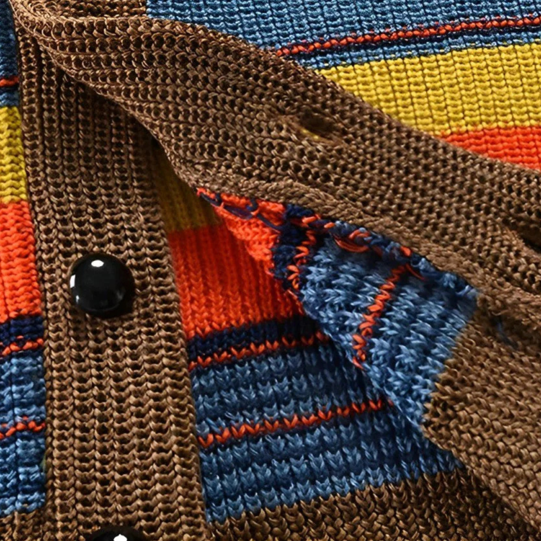 ROMAN™|RETRO STRIPED CARDIGAN