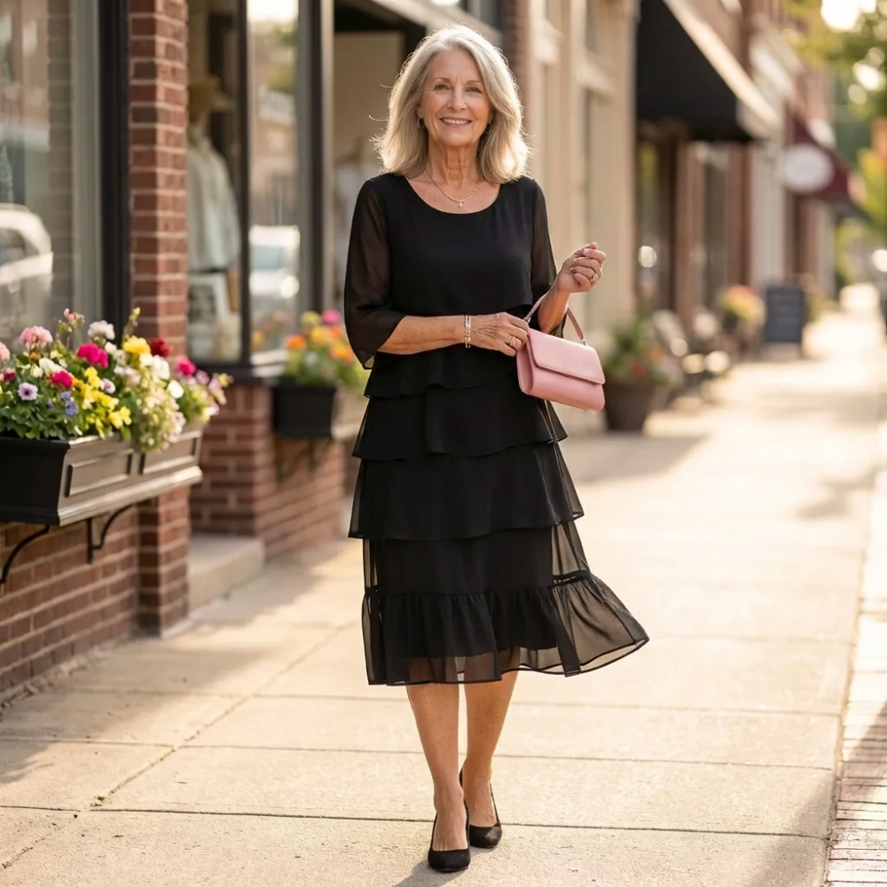HEIDE™|RUFFLE ELEGANCE DRESS