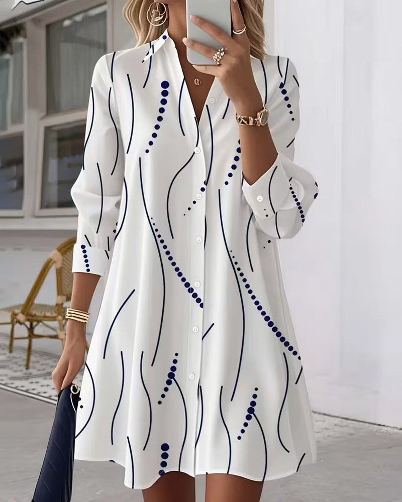 REINA™|WAVY PRINT SHIRT