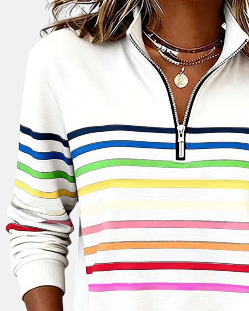 LUNARA™|COLOR ZIP SWEATSHIRT