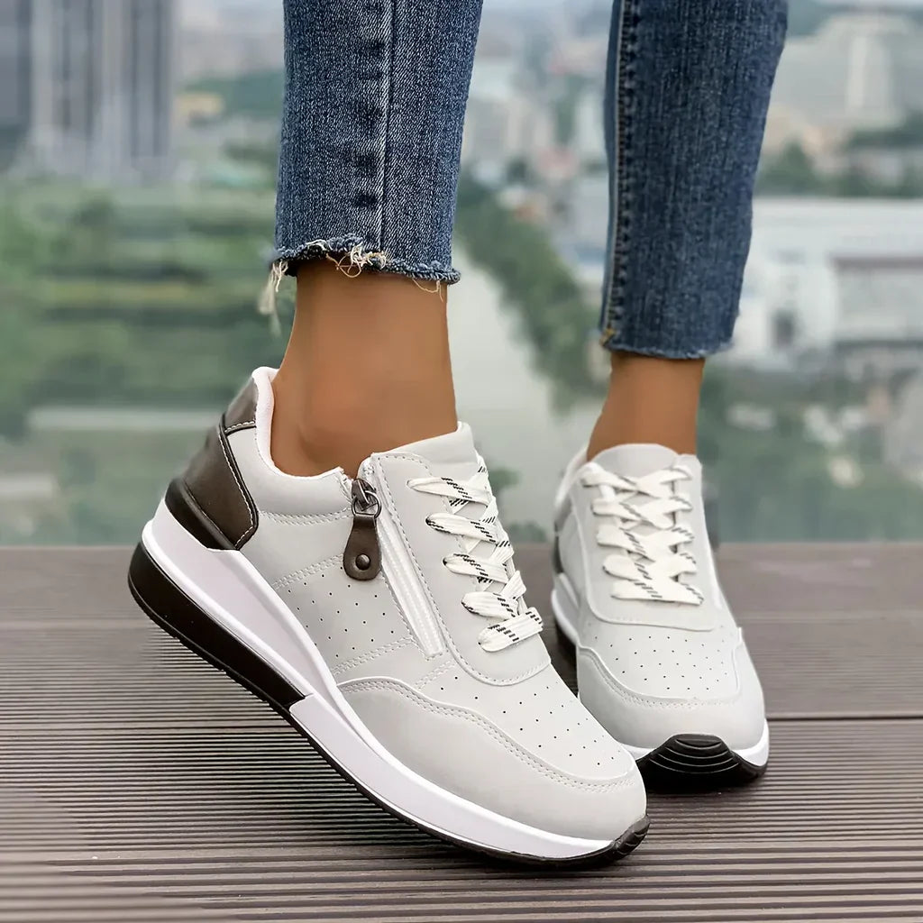 BELLA™|THICK SOLE SIDE ZIPPER SNEAKERS