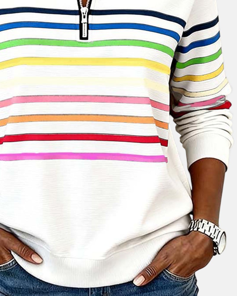 LUNARA™|COLOR ZIP SWEATSHIRT
