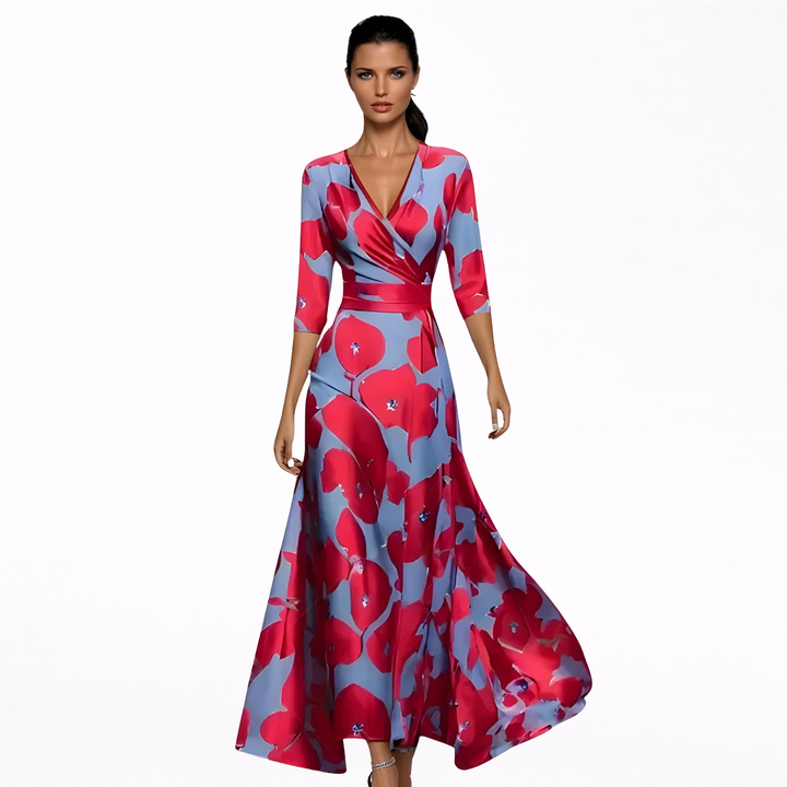 EMILIA™ | ELEGANT FLORAL MAXI DRESS