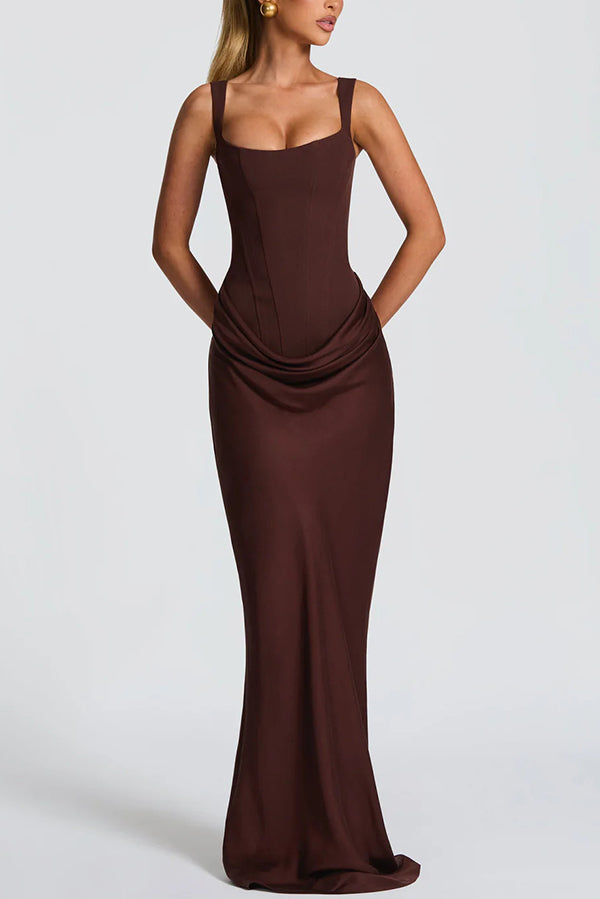 FREYA™|SQUARE NECK MAXI DRESS