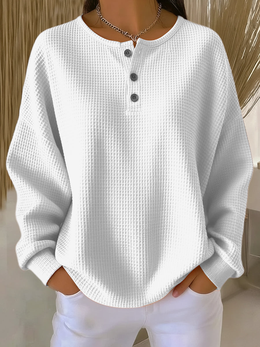 VENICE™|COZY HENLEY SWEATSHIRT