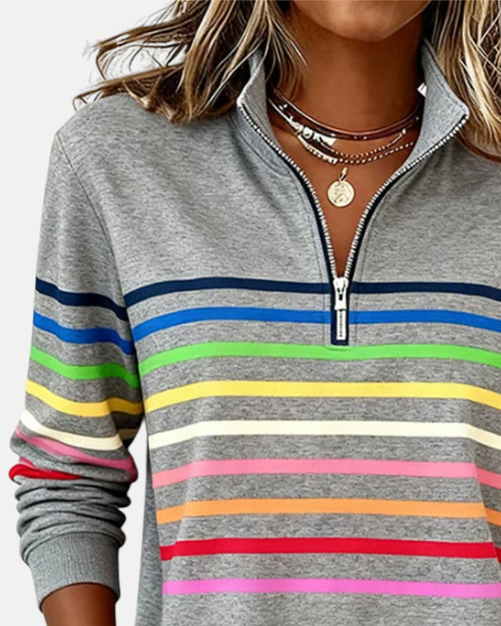 LUNARA™|COLOR ZIP SWEATSHIRT