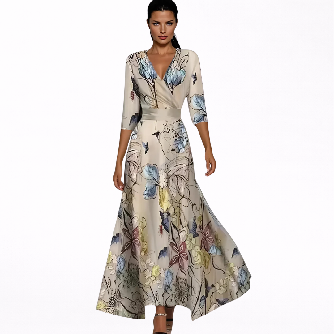 EMILIA™ | ELEGANT FLORAL MAXI DRESS
