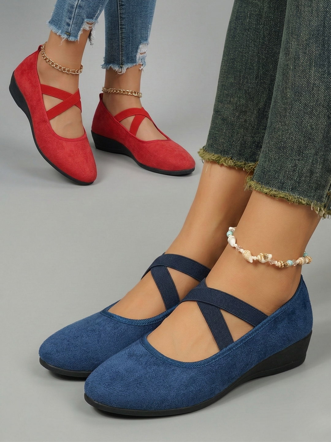 ELLE™|ELEGANT SUEDE SLIP-ONS
