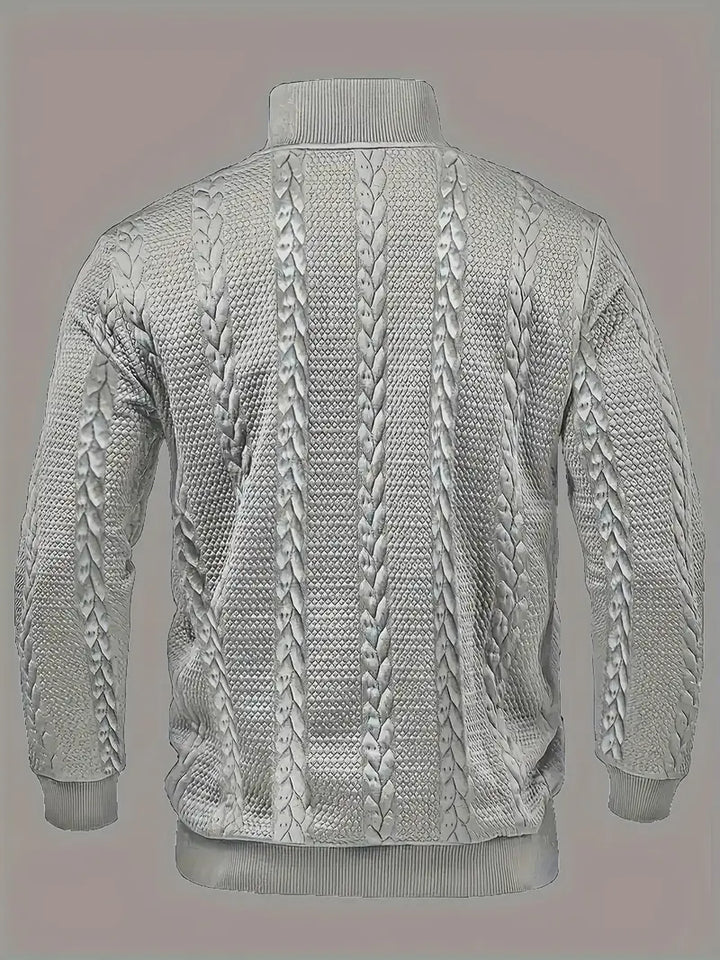 FRANKIE™|STRIPED HENLEY SWEATER